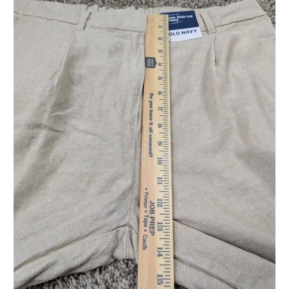 Old Navy Pants Womens Large Taylor Wide Leg Trouser High Rise Linen Full Length - Picture 8 of 10